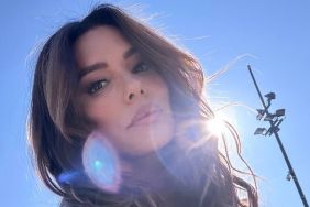 Eva Longoria Leaves Her Shirt Unbuttoned for Dangerously Plunging Look