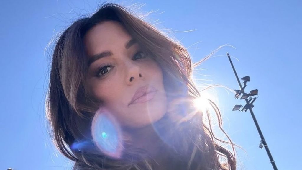 Eva Longoria Leaves Her Shirt Unbuttoned for Dangerously Plunging Look