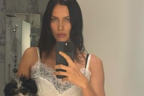 Irina Shayk Goes Braless in an Oversized Jacket for a Seriously Daring Look