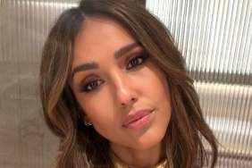 Jessica Alba Serves up Date-Night Glam in a Plunging Black Slip Dress