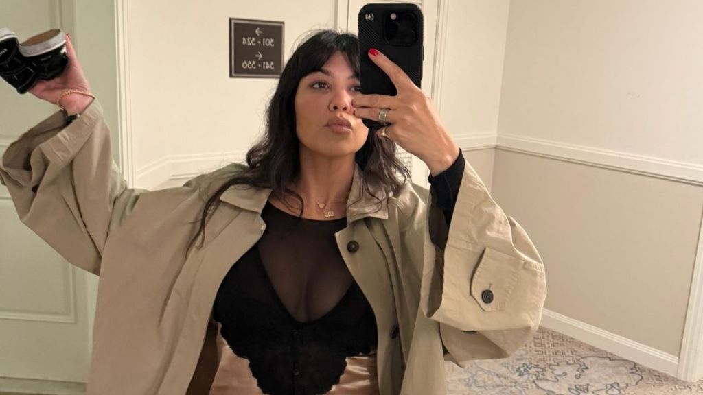 Kourtney Kardashian’s Sheer Mini Dress Is So Short It Demands a Double Take