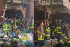 Man Trapped Inside City Dump Truck Hours San Francisco Garbage Trash Firefighters Rescue