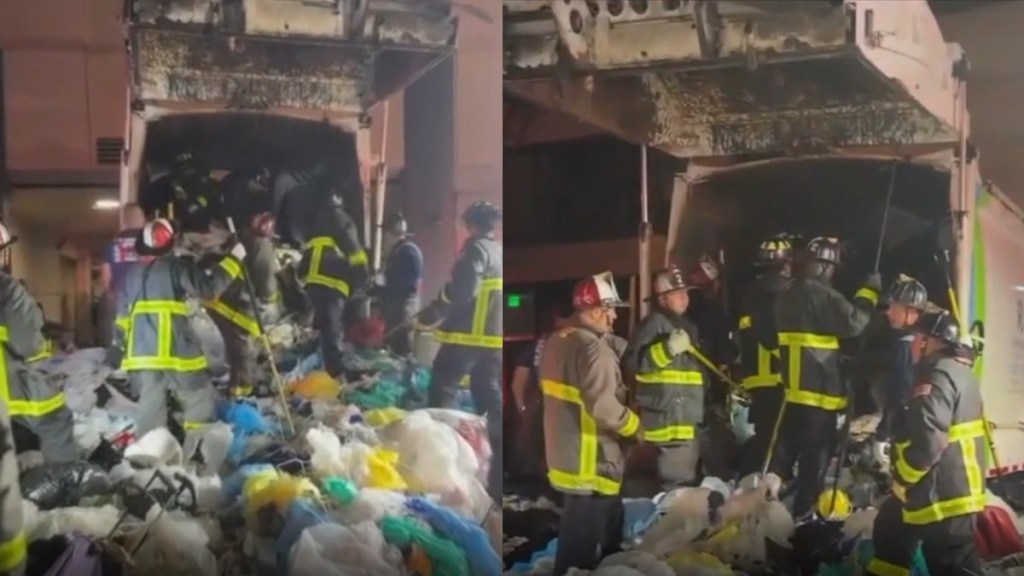 Man Trapped Inside City Dump Truck Hours San Francisco Garbage Trash Firefighters Rescue