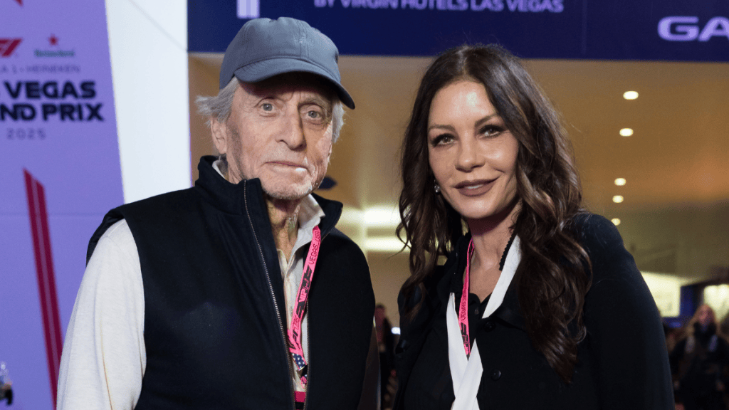 Catherine Zeta-Jones receives a heartfelt birthday tribute from Michael Douglas as he recalls falling in love with her.