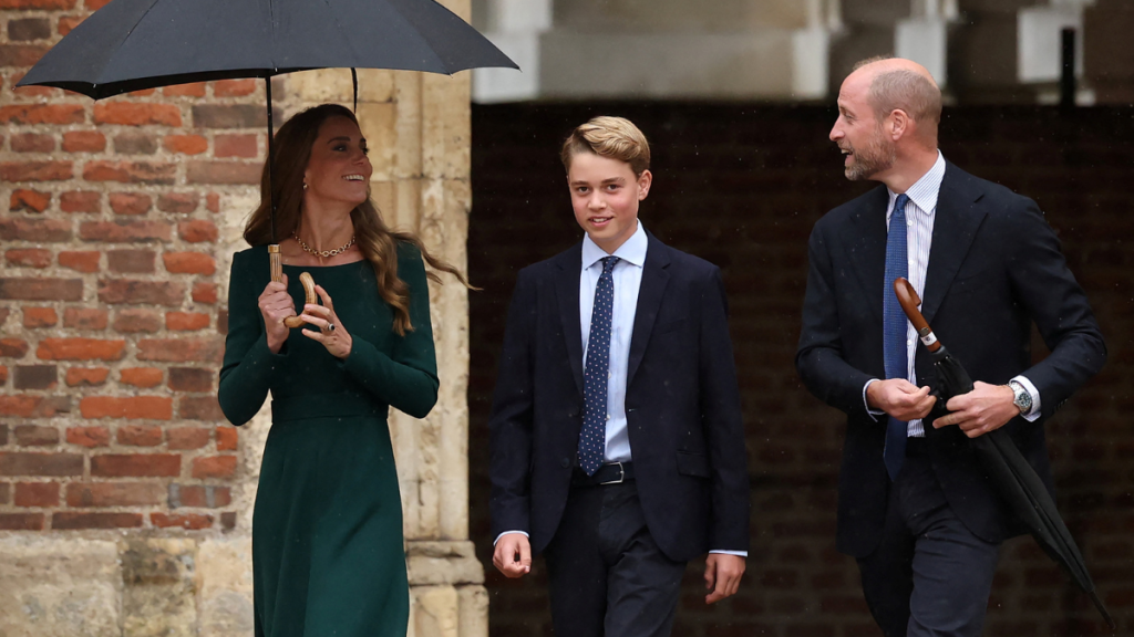 Prince William accompanies Prince George as he begins at Eton College
