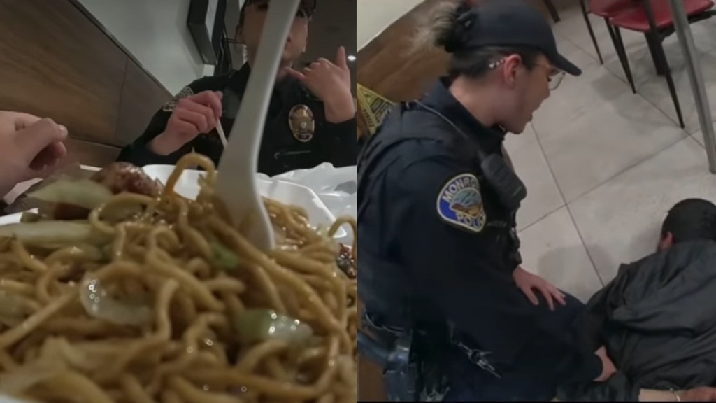 Two Cops Dinner Spot Wanted Man Fugitive Restaurant Panda Express California
