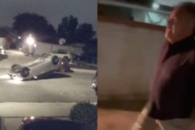 Video Man Crashing Parked Car Flipping Upside Down Fleeing California San Diego