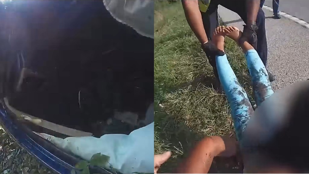 Video Mother Trapped Daughter Upside Down Car Crash Rescue Teen Missouri Police Highway Patrol