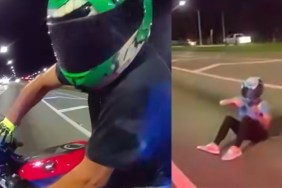 Video Motorcyclist Fleeing Police Passenger Fell Off Bike Biker Deputy Florida