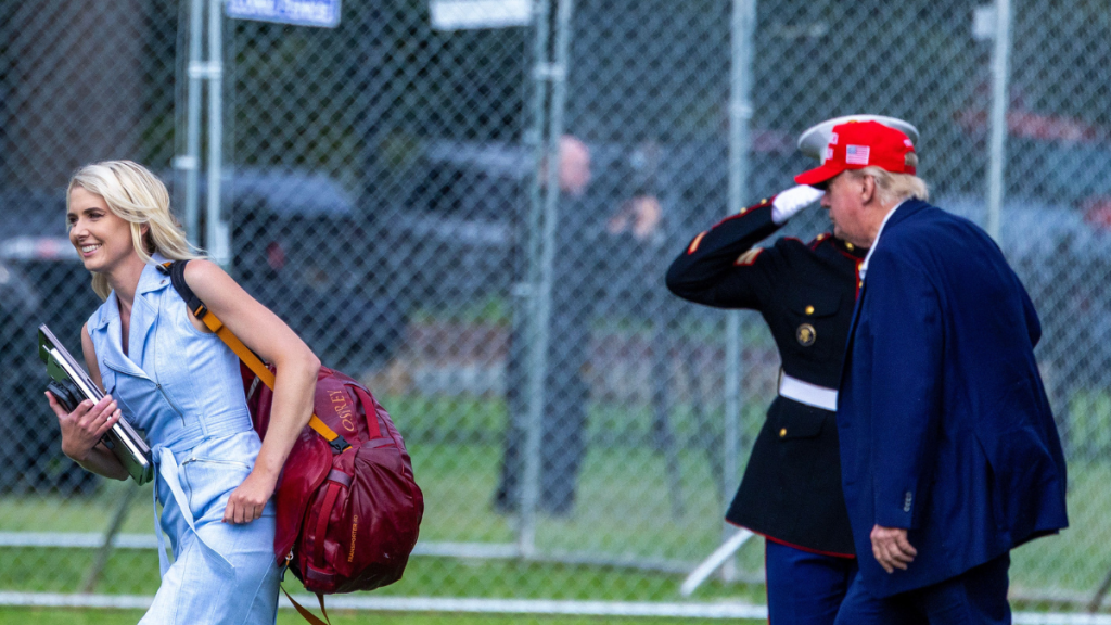 Donald Trump Misses a Salute, Then Natalie Harp Takes the Lead Among Aides