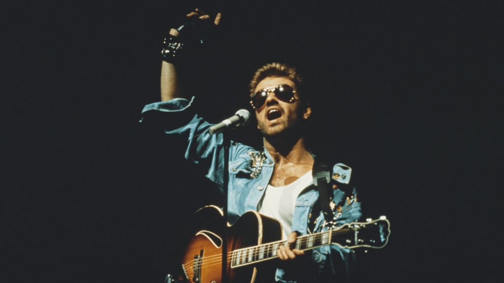 George Michael's guitar from his iconic "Faith" music video sells for over $240,000 at a controversial memorabilia auction.