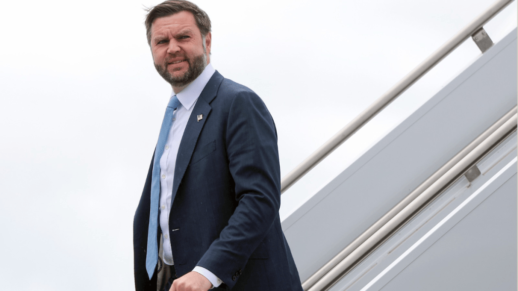 JD Vance reveals he burned his finger during a fireworks experiment with his children before a North Carolina campaign rally.