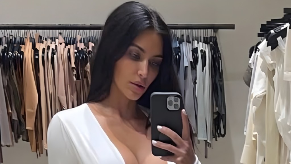 Kim Kardashian braless thong Instagram