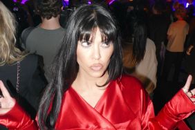Kourtney Kardashian’s Blinding Micro Minidress Rides High & Plunges Low