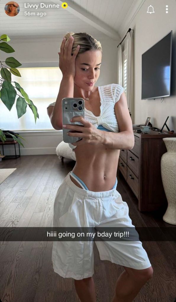Livvy Dunne’s Thong Gets a Cheeky Peek Under Pants & See-Through Top