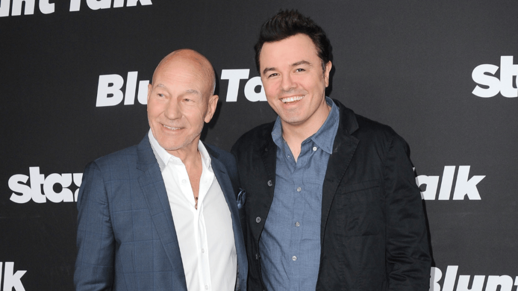 Seth MacFarlane pays an emotional tribute to longtime friend and collaborator Patrick Stewart following the legendary actor's death.