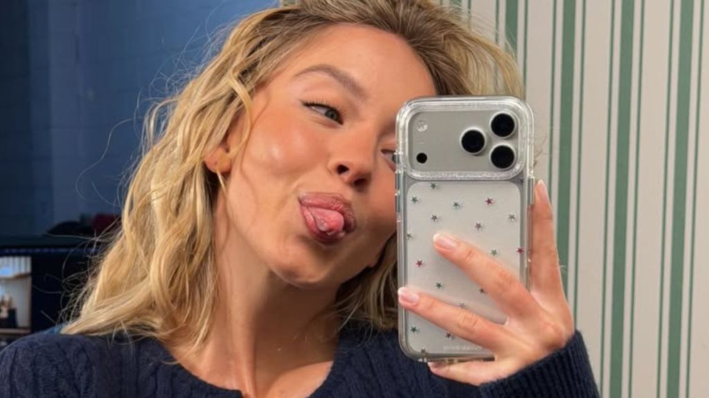 Sydney Sweeney’s Bra Dips Dangerously Low as She Shaves in a Bold New Photo