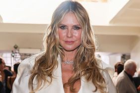 Heidi Klum Lounges by the Pool Topless in Nothing but Cheeky Thong