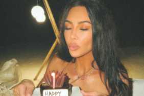 Kim Kardashian's Skimpy String Bikini Hangs on for Dear Life for Birthday