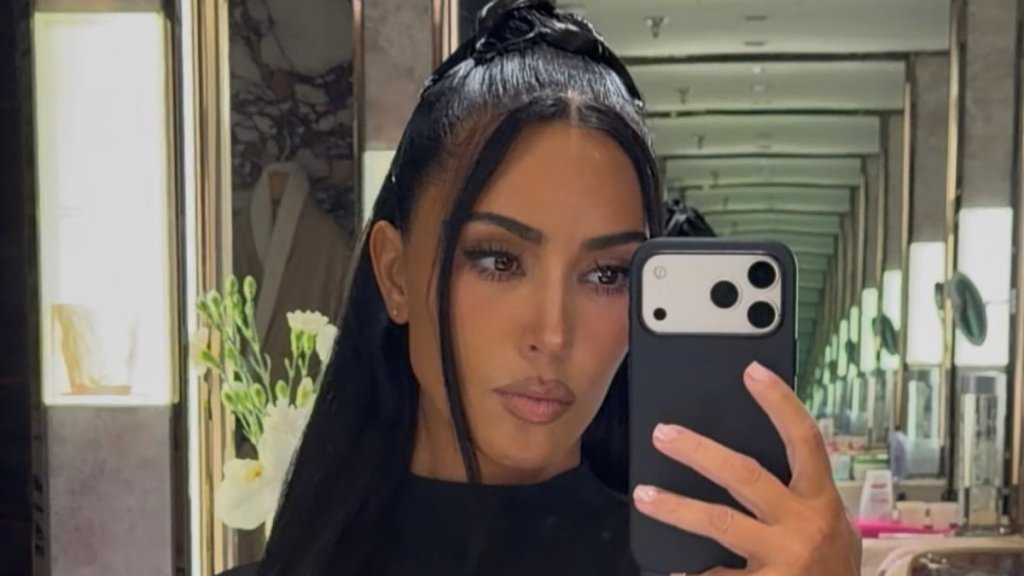 Kim Kardashian Dares To Bare in Sinfully Plunging Micro Mini