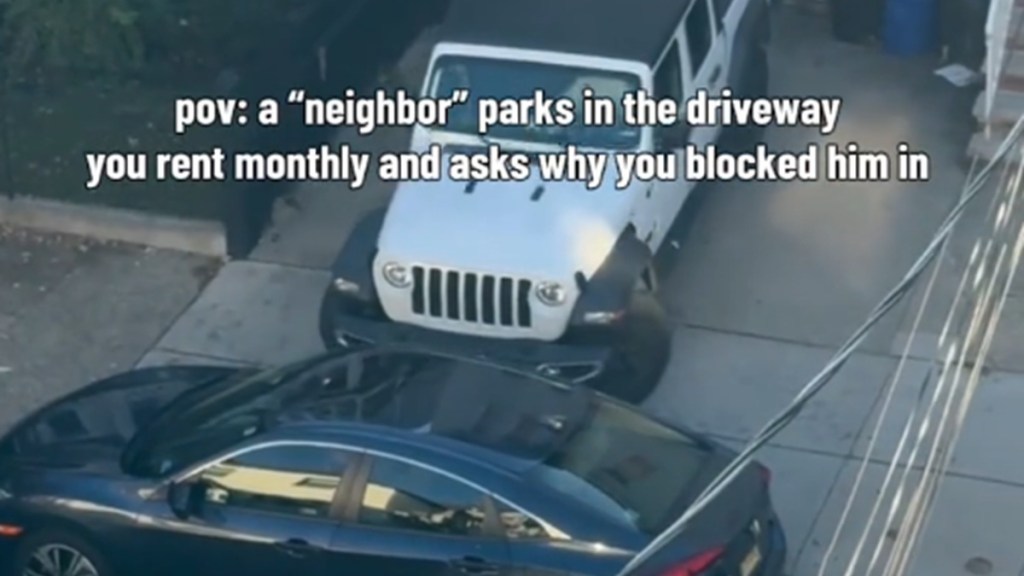 Video Neighbor Parking Someone Else Paid Spot Space TikTok New Jersey