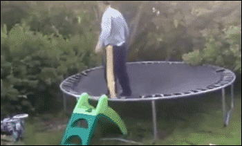4. Jumping On A Trampoline