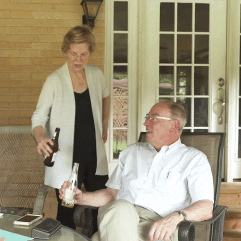 Elizabeth Warren Thanks Her Husband For Having a Beer