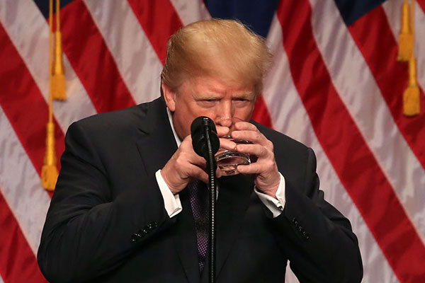 The Donald Trump Guide to Drinking Water Like a Completely Respectable President