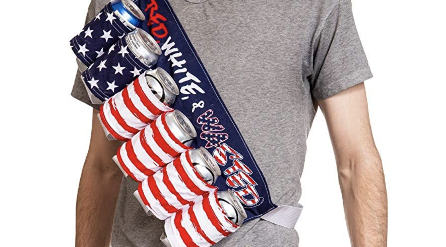 Calhoun's Novelty USA Americana Themed Beverage Holder Beer Belt