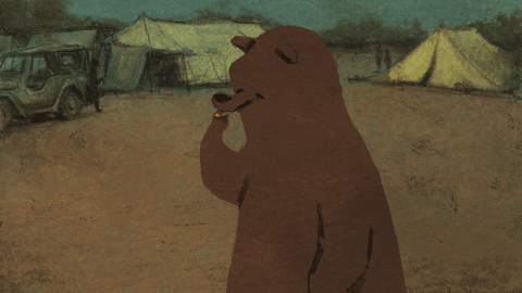 A Smoking Solider Bear