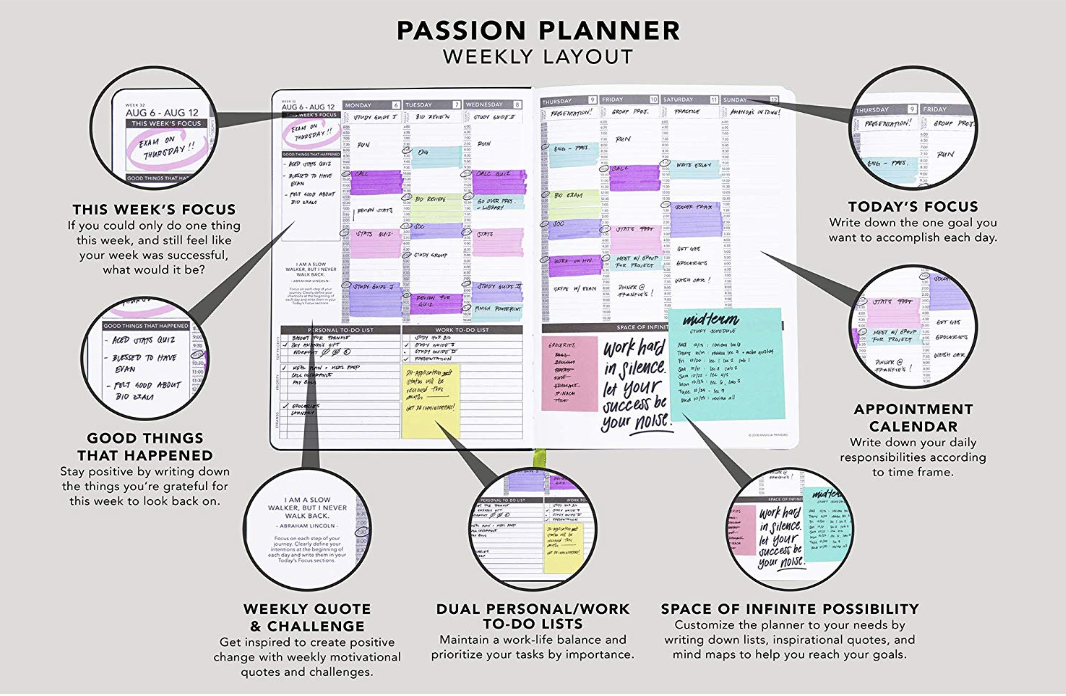 Academic Passion Planner Aug. 2019 - July 2020