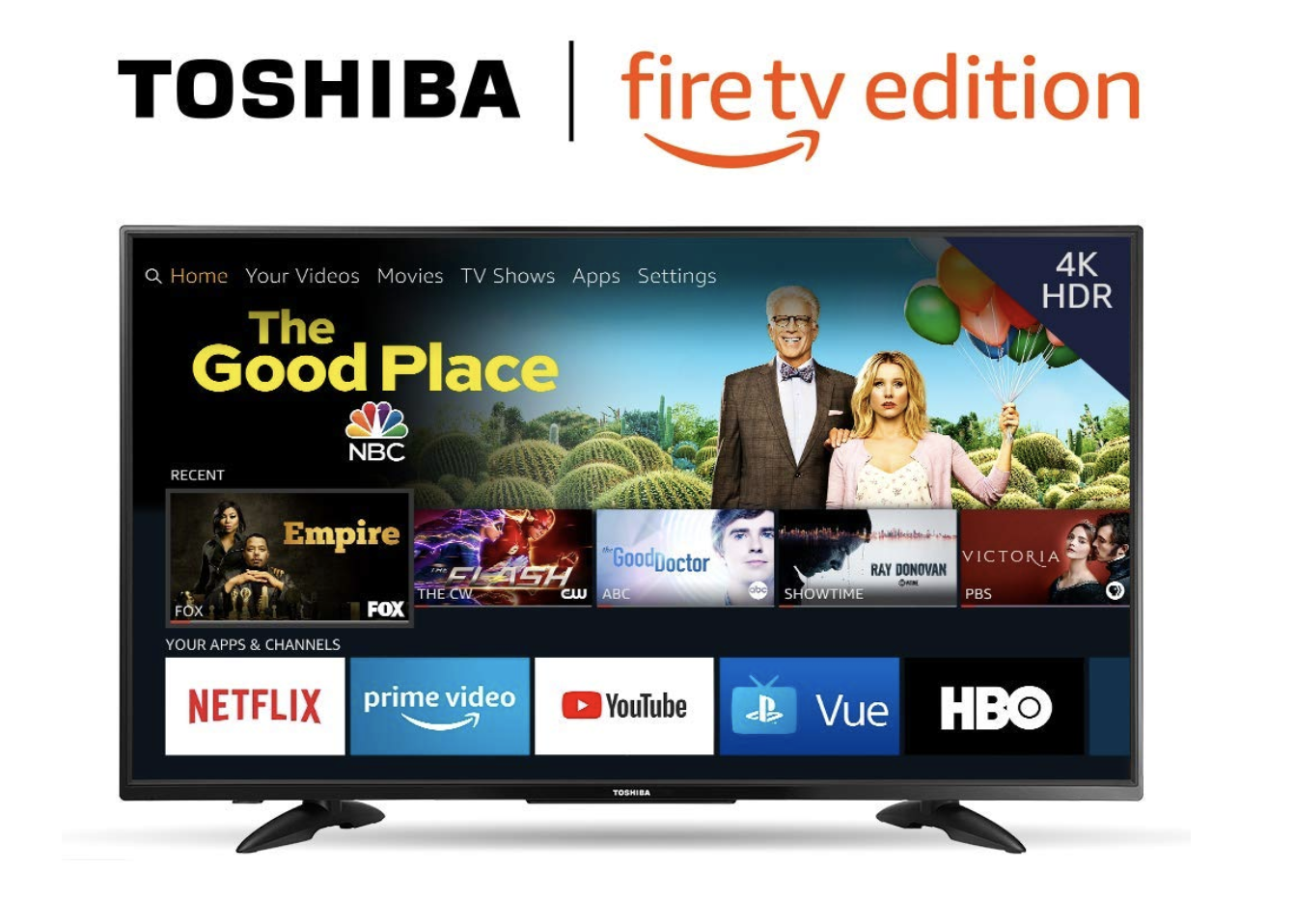  TOSHIBA 43LF711U20 43-inch 4K Ultra HD Smart LED TV HDR-Fire TV Edition