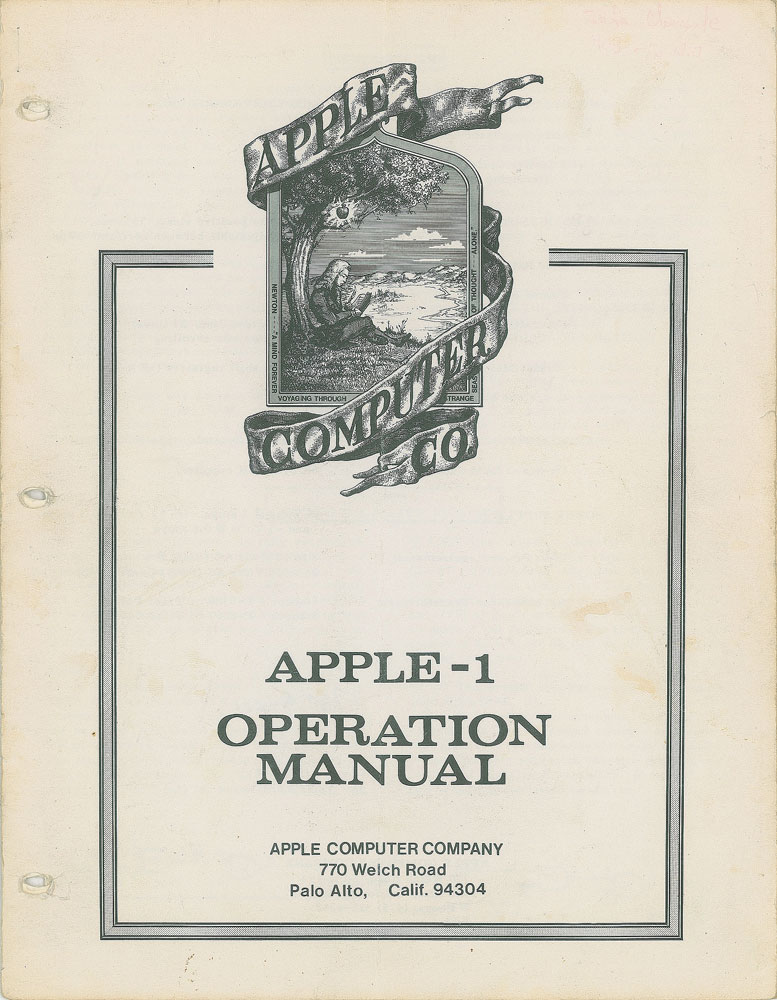 Apple Computer 1 Operation Manual