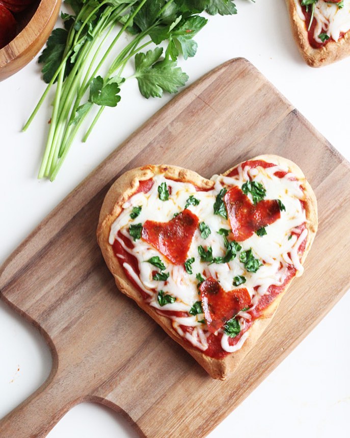 Heart-Shaped Pizza 
