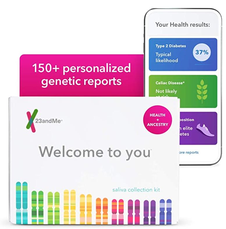 23andMe Health + Ancestry Service: Personal Genetic DNA Test Including Health Predispositions, Carrier Status, Wellness, and Trait Reports
