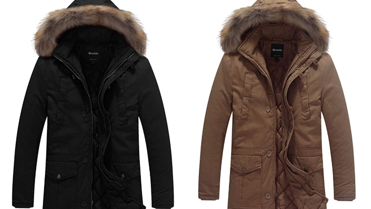 Wantdo's Winter Cotton Jacket with Fur Hood