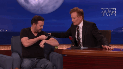 When Ricky Gervais taught Conan to play ‘Asshole or Elbow?’