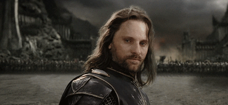 Sauron versus Aragorn in 'The Lord of the Rings: The Return of the King.'