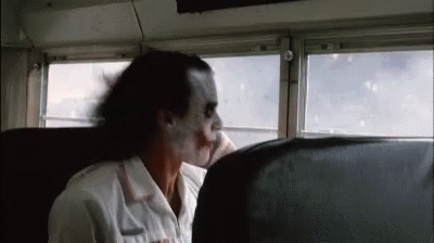 Joker's bus ride in 'The Dark Knight.' 