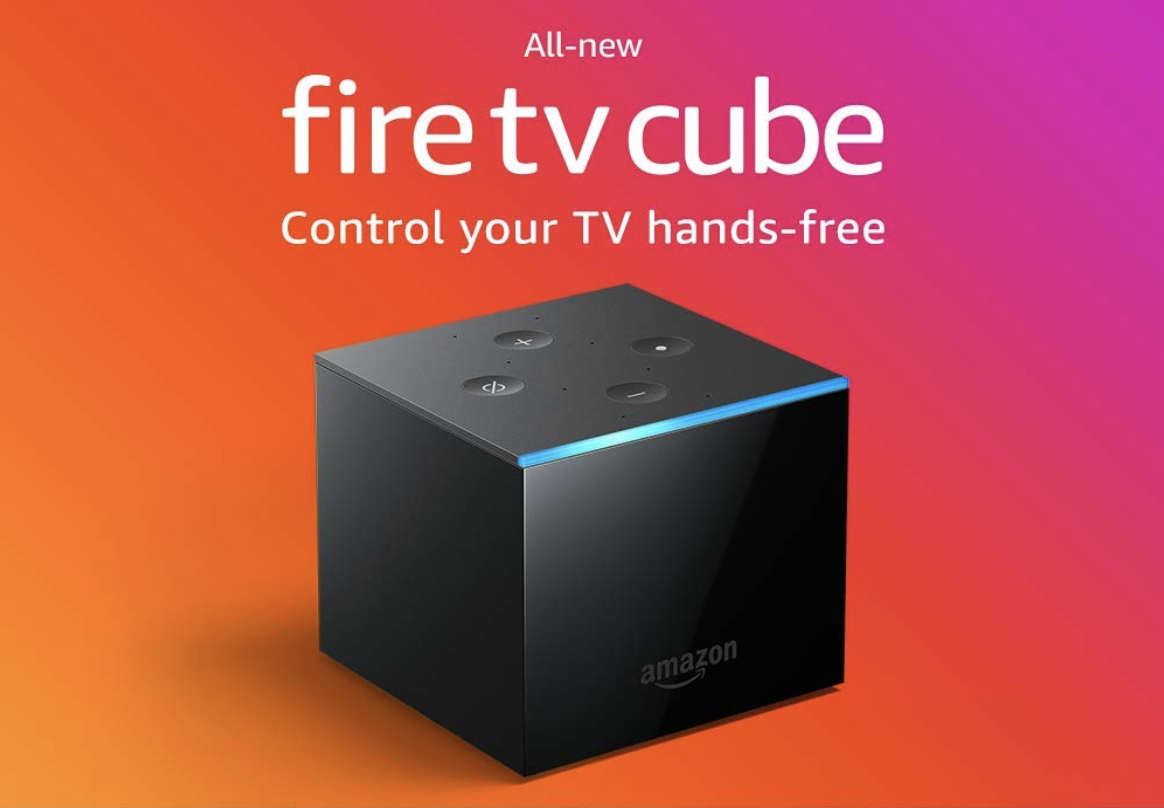 All-New Fire TV Cube, Hands-Free With Alexa Built In, 4K Ultra HD, Streaming Media Player, Released 2019