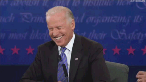 Biden will laugh at completely inappropriate moments.