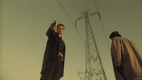 Brad Pitt and Morgan Freeman in 'Seven'