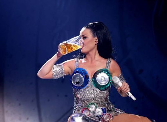 Katy Perry Lactates Beer Onstage During Las Vegas Residency (So Much For Our Dry January Resolutions)