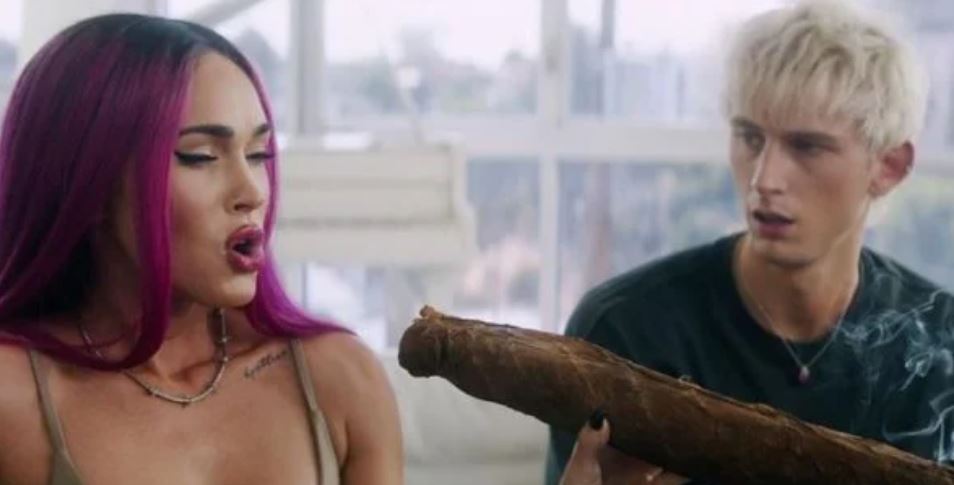 Megan Fox Hitting Massive 420 Joint Doubles As Perfect Cover Art to Future MGK Porn Tape