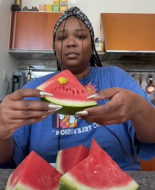 Mandatory TikTok Trends: People Are Slathering an Unusual Condiment on Watermelon (And Lizzo Is Not Down With It)