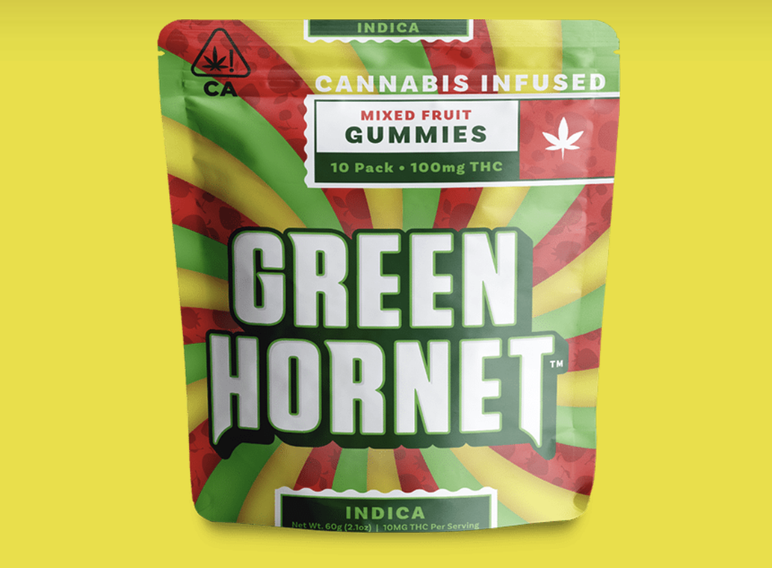 Green Hornet Indica Mixed Fruit Gummies