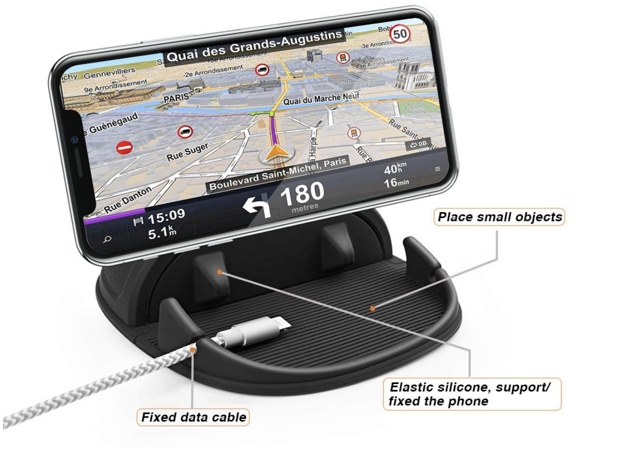 Loncaster Silicone Pad iPhone Car Mount