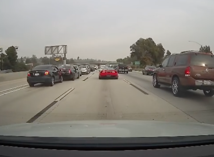 3. Karen Alert: Watch This One Get Instant Karma After Throwing Her Drink at Another Car on Freeway