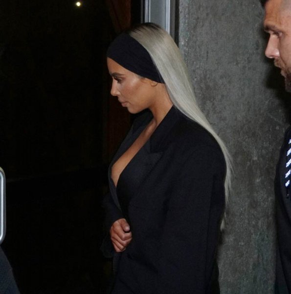 Kim Kardashian Suit Cleavage #15