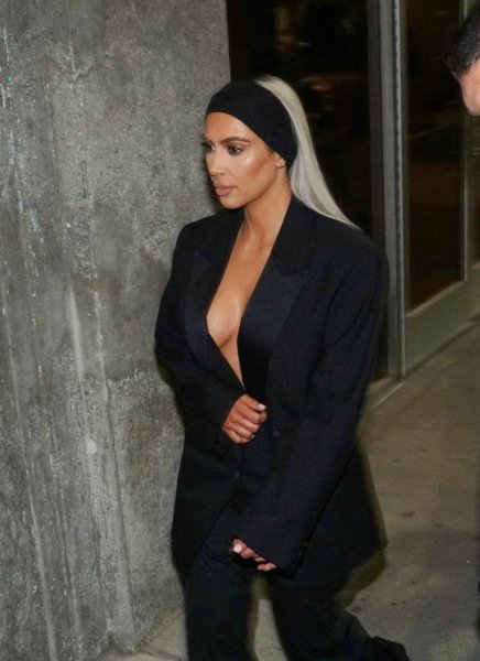 Kim Kardashian Suit Cleavage #11